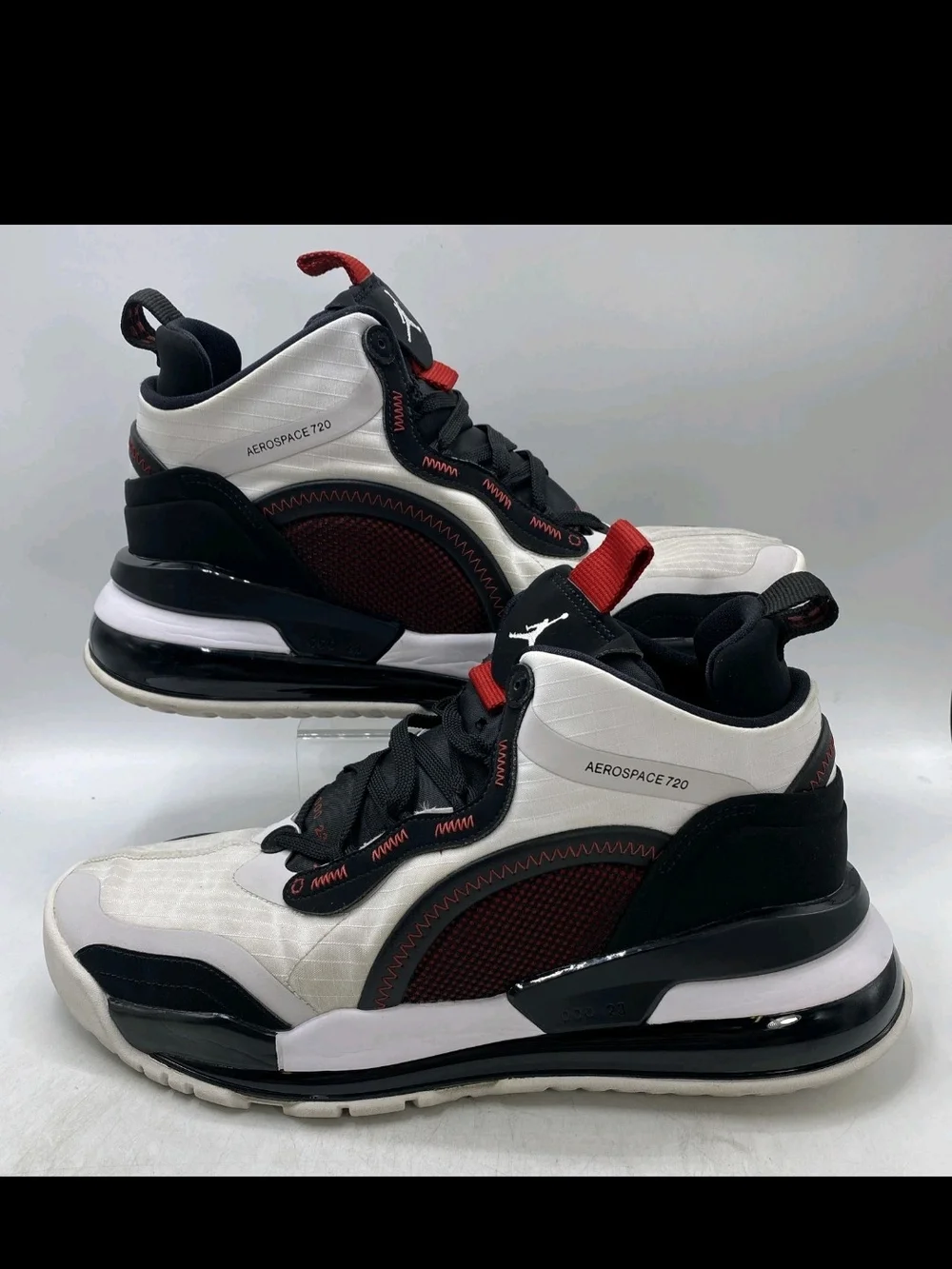 Air Jordan Men's White Black Red Athletic Sneakers Aerospace 720